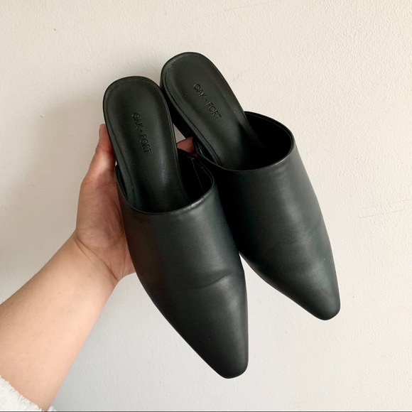 OAK + FORT Shoes - *SOLD* Oak + Fort | black pointed mules 2628